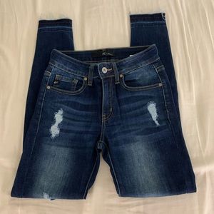 KanCan distressed mid-rise cropped jeans, 24!